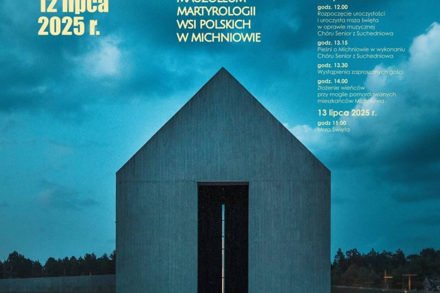 82. Rocznica Pacyfikacji Michniowa - zaproszenie 