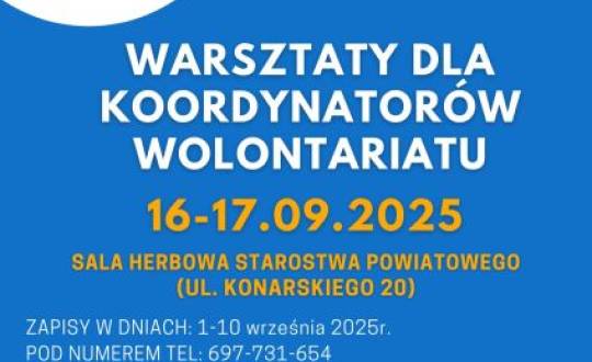 Nabór koordynatorów wolontariatu do projektu Wolontariat z Misją - Zapraszamy do udziału w szkoleniu