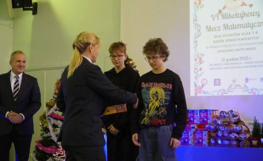 VI Mikołajkowy Mecz Matematyczny ze wsparciem powiatu 
