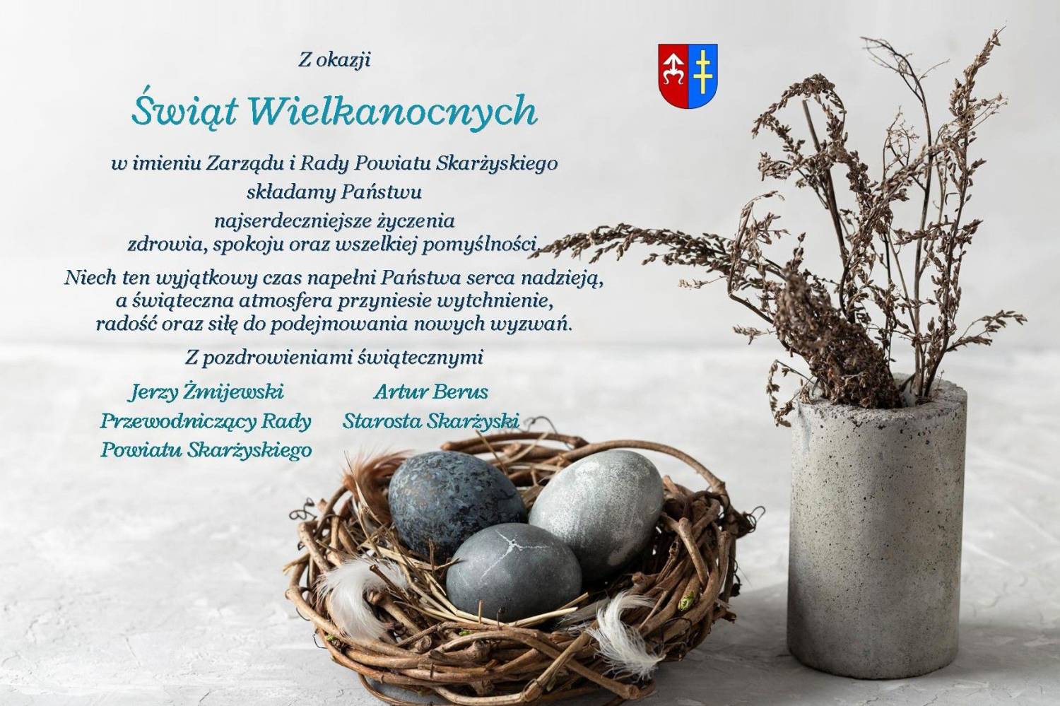 Życzenia wielkanocne od Zarządu i Rady Powiatu 