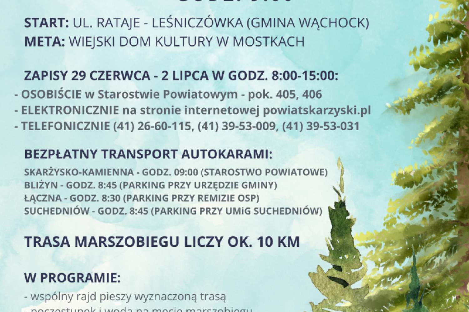 V Marszobieg Powiatowy „Osobliwości przyrodnicze powiatu skarżyskiego” już 4 lipca! 