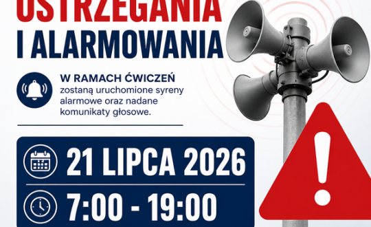 Ćwiczenia systemu alarmowania i ostrzegania pod kryptonimem „ALARM-2026”