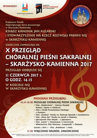 Przeglad Sakralnej Piesni Choralnej 2017 plakat Internet