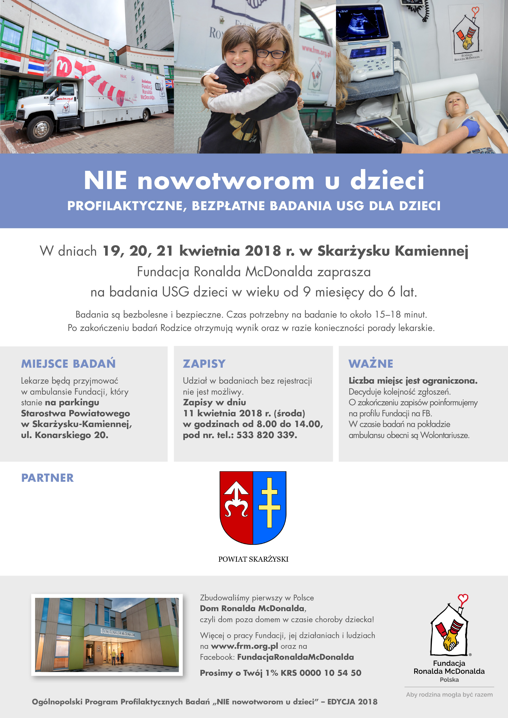 PLAKAT NIE nowotworom u dzieci