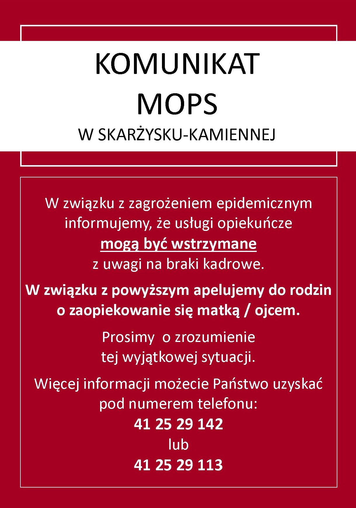 KOM. MOPS. USŁUGI OPIEKUŃCZE