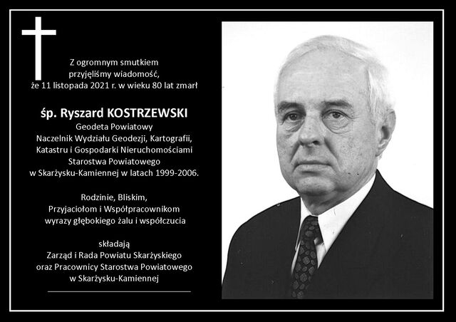 Kostrzewski kondolencje