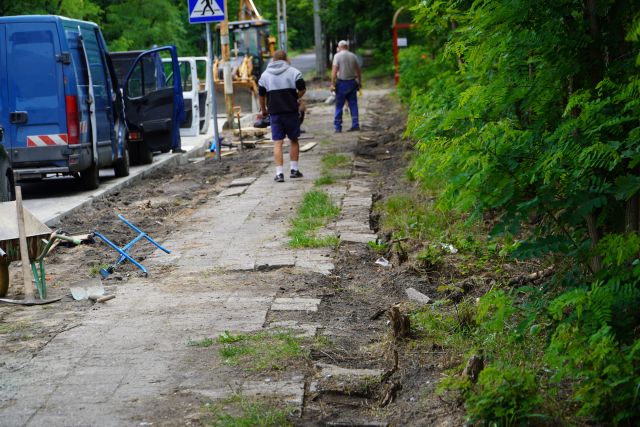 przebudowa przejścia dla pieszych ul. Sportowa