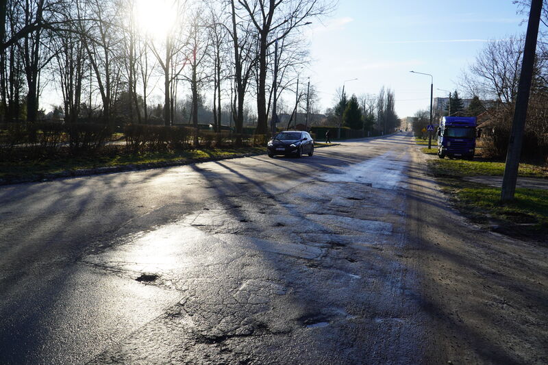 ul. Tysiąclecia w Skarżysku - stan przed rozbudową 