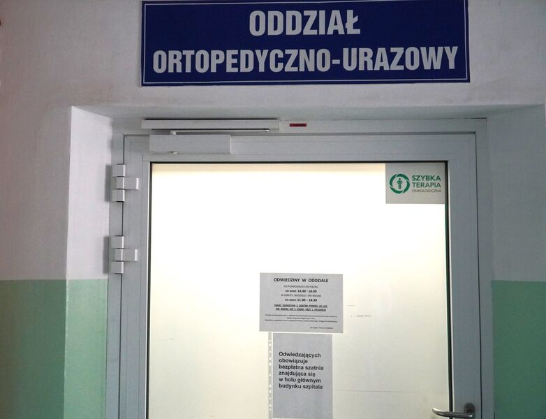 otwarcie oddziału urazowo-ortopedycznego po remoncie - wejście na oddział