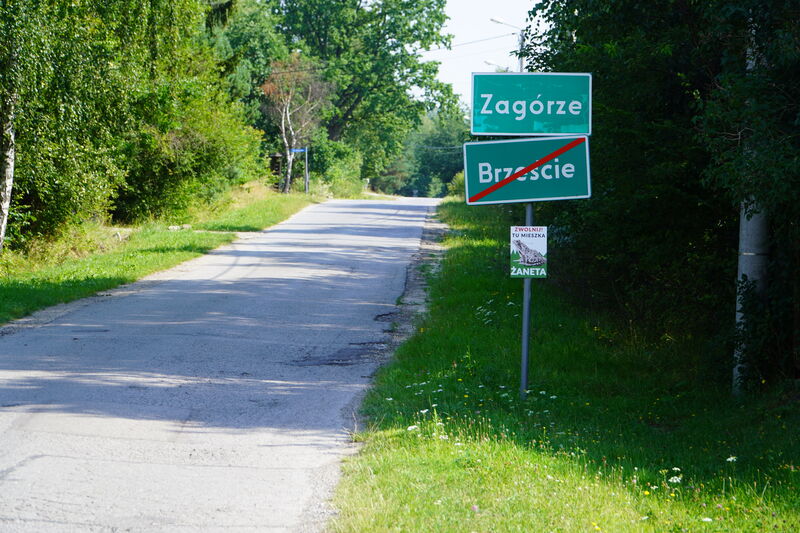  droga powiatowa Brzeście - Zagórze - stan przed rozbudową 