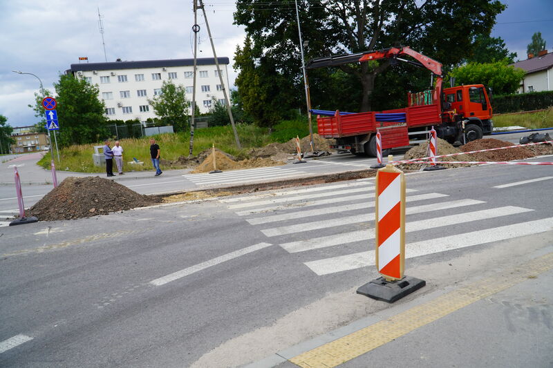 plac budowy skrzyżowania ulic Tysiąclecia i Piłsudskiego 