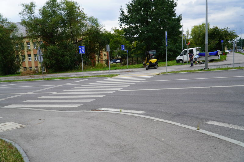 plac budowy skrzyżowania ulic Tysiąclecia i Piłsudskiego 