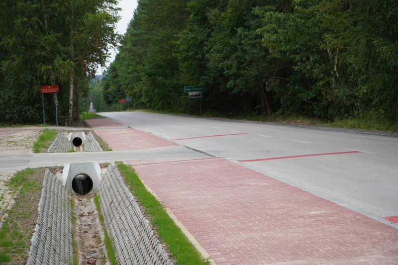 odbiór nowego przejścia dla pieszych w Nowym Odrowążku gmina Bliżyn 