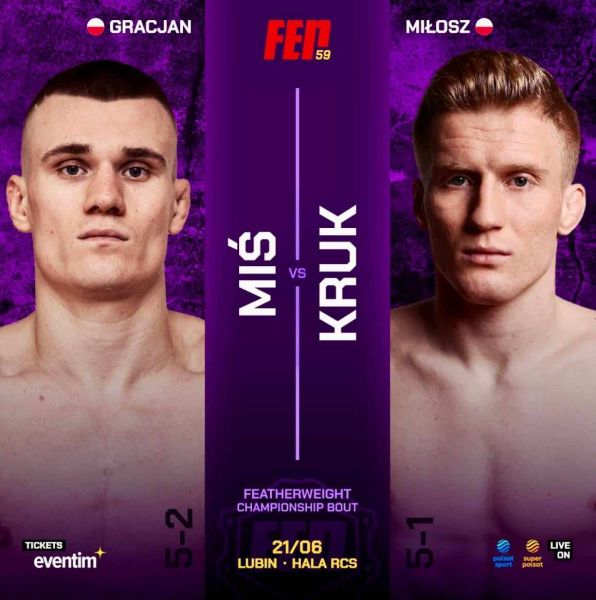 plakat promujący walkę zawodników MMA 