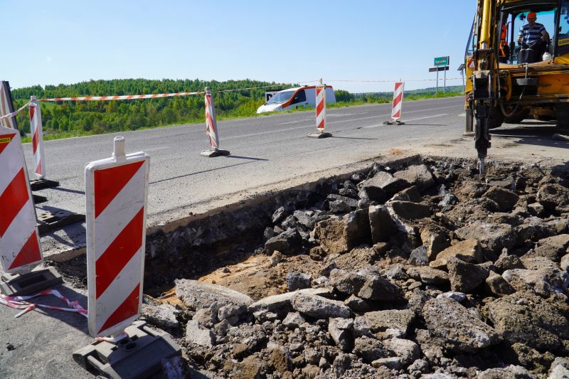 remont skrzyżowania w Łącznej 
