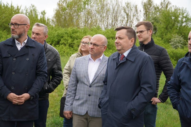 wizja lokalna terenu budowy zbiornika Bzin w Skarżysku 
