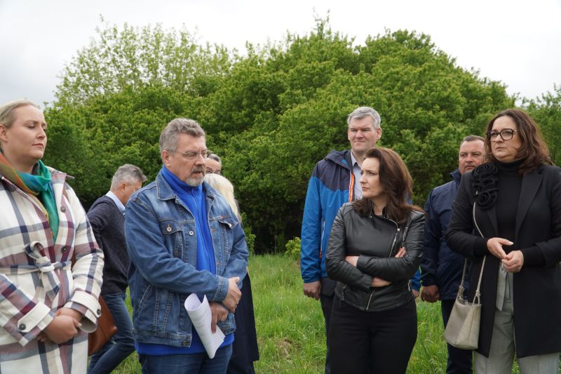 wizja lokalna terenu budowy zbiornika Bzin w Skarżysku 