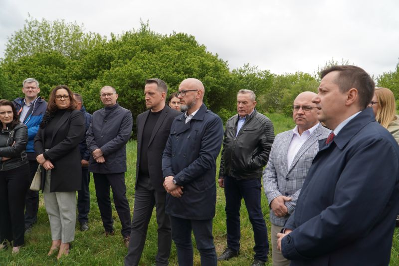 wizja lokalna terenu budowy zbiornika Bzin w Skarżysku 