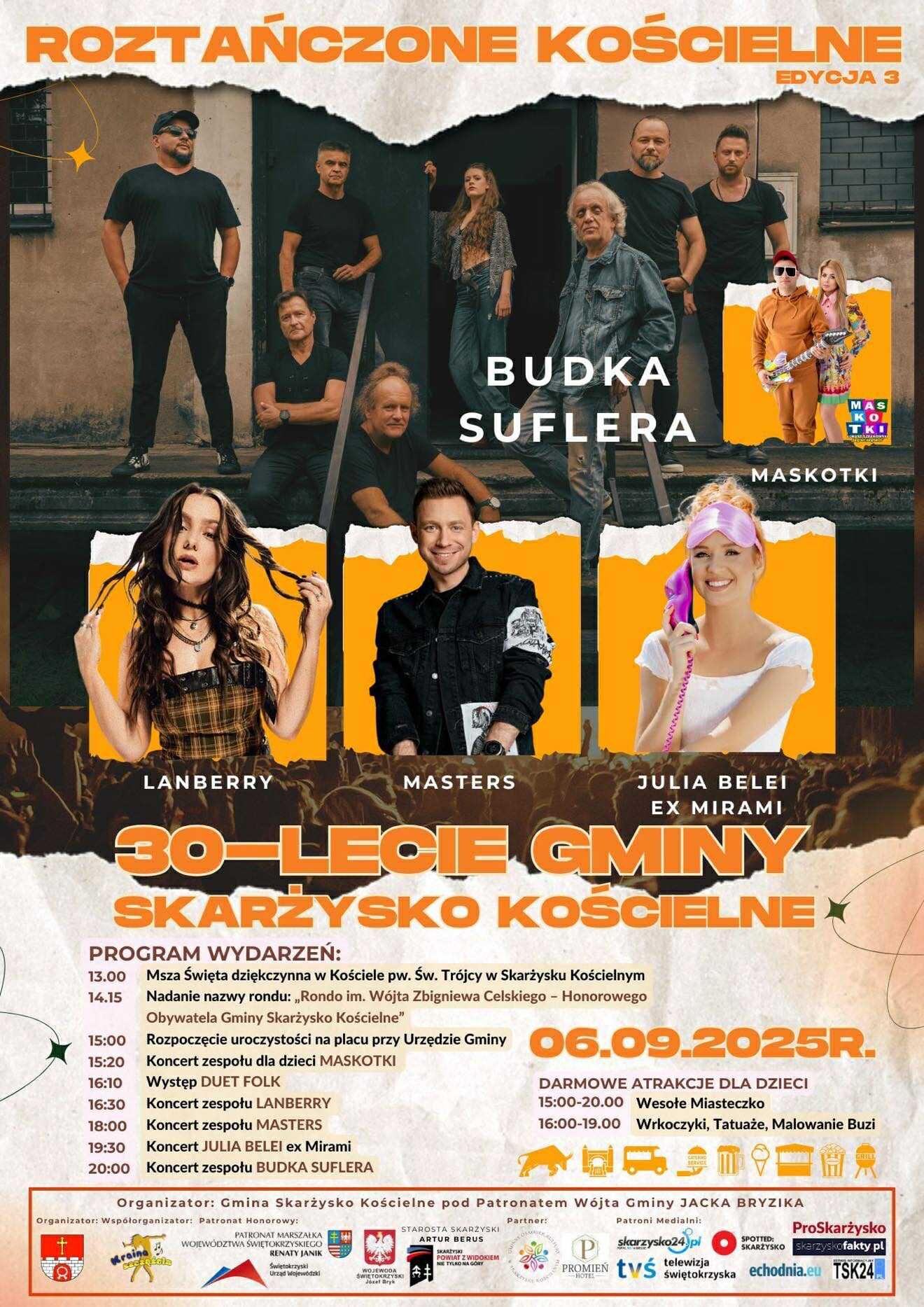 plakat jubileuszu gminy Skarżysko Kościelne 