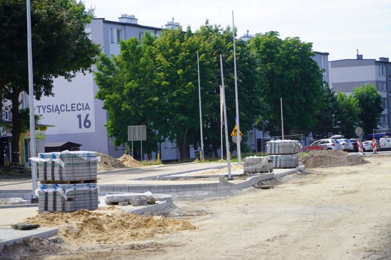 remont ul. Tysiąclecia w Skarżysku-Kamiennej idzie pełną parą 