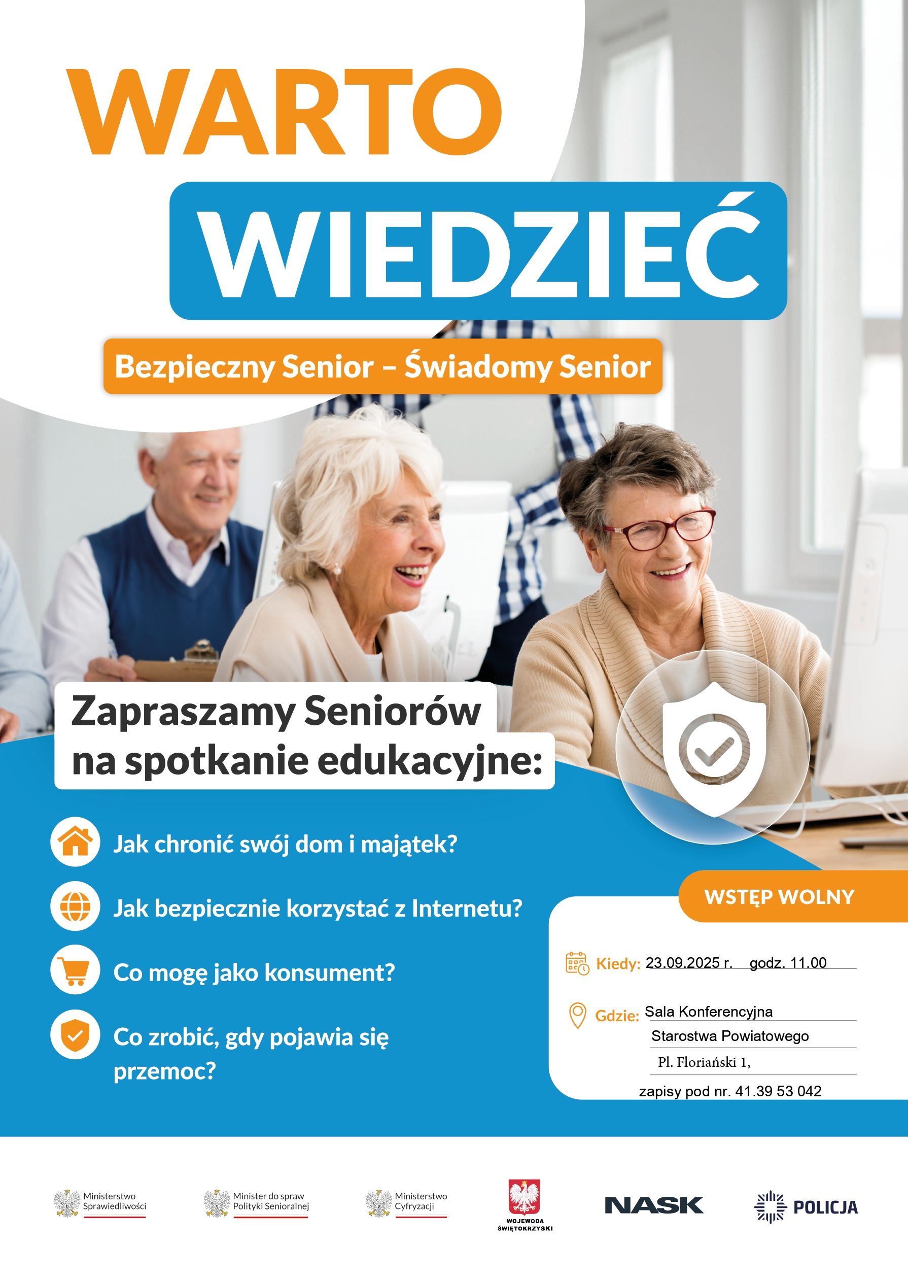Plakat dot. konferencji WARTO WIEDZIEĆ