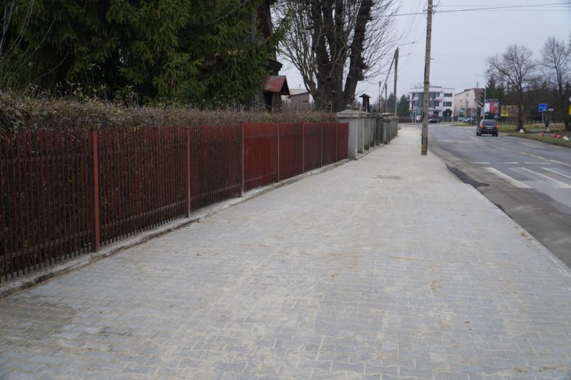 odbiór wyremontowanego chodnika w ciągu ul. Legionów w Skarżysku