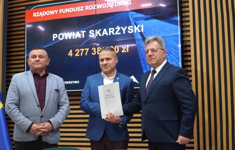 Powiat pozyskał dofinansowanie na realizacje przebudowy drogi w Lipowym Polu Skarbowym