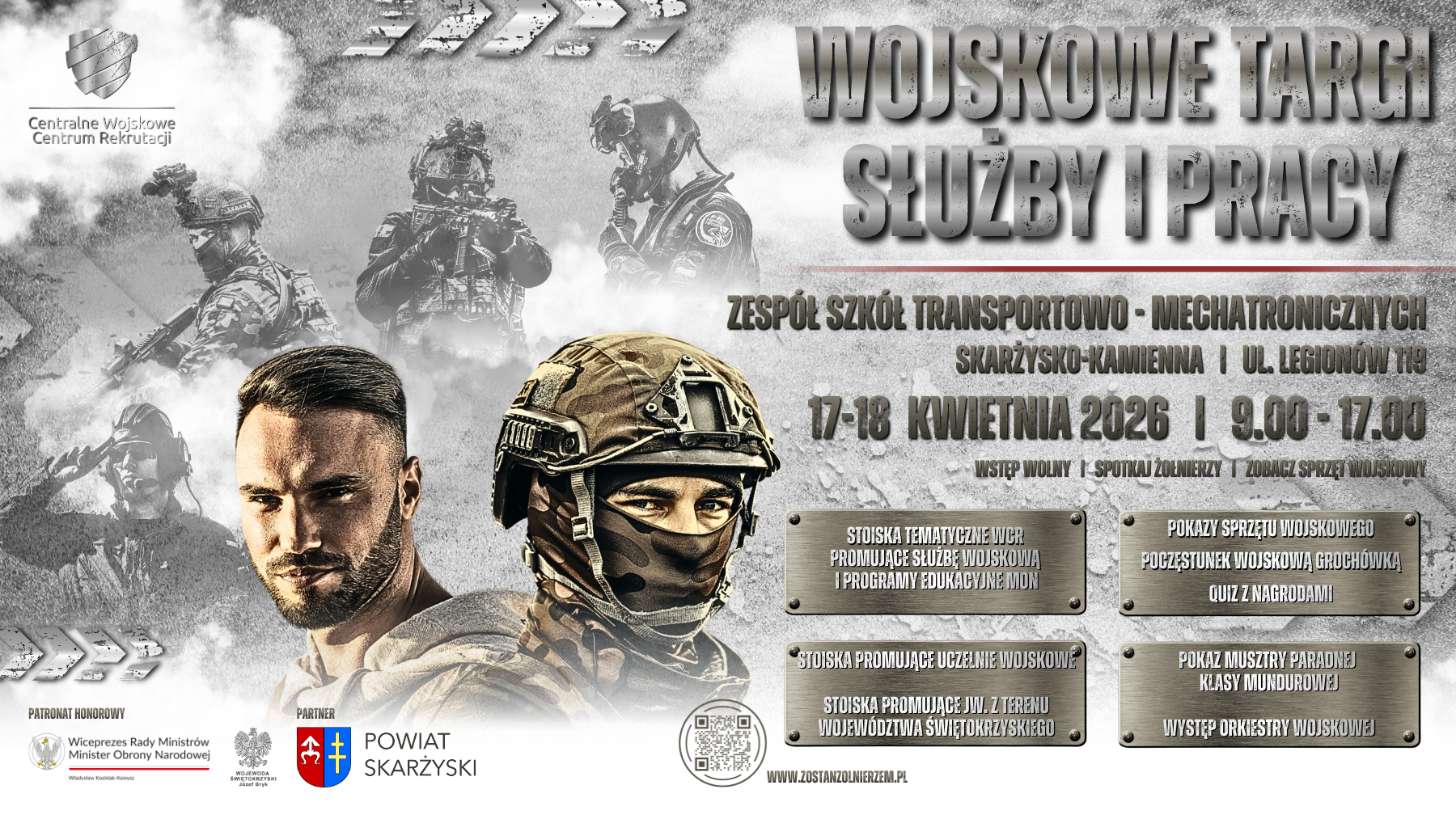 plakat promujący targi wojskowe w Skarżysku-Kamiennej