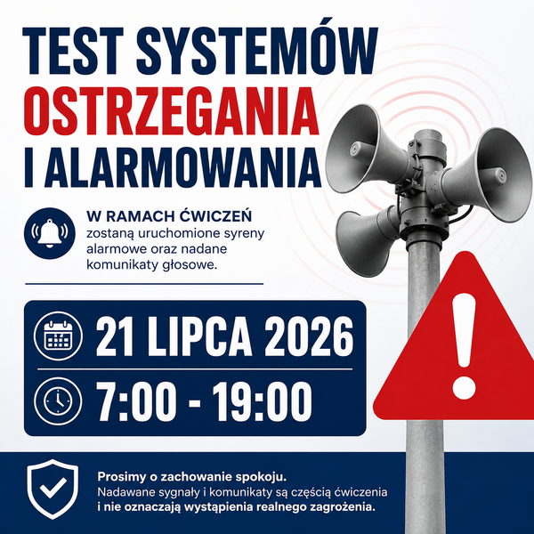 test systemów ostrzegania i alarmowania