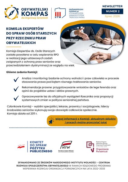 Obywatelski Kompas dla Ogranizacji Seniorskich newsletter 2 lipiec 2026 page 0001