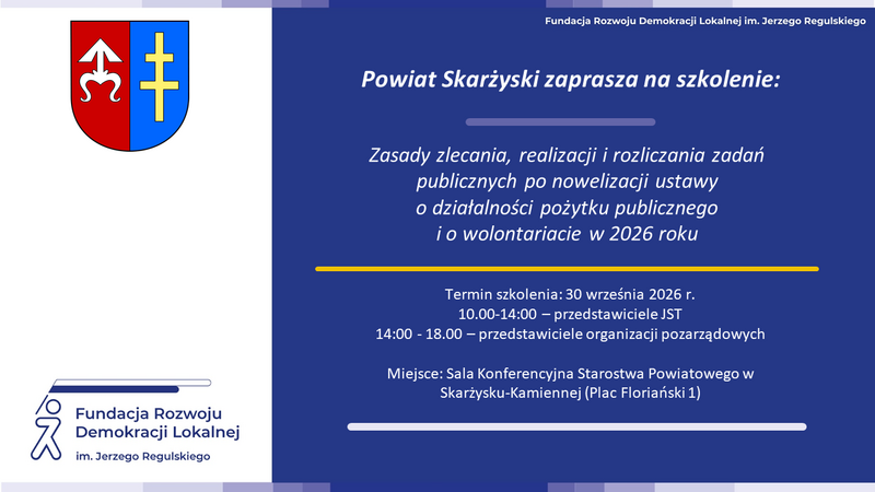 Oferta szkolenie dla Starostwa Powiatowego w Skarzysku Kamiennej
