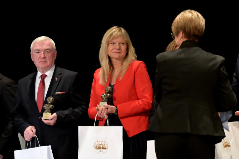 Andrzrej Bętkowski i Katarzyna Bilska na scenie