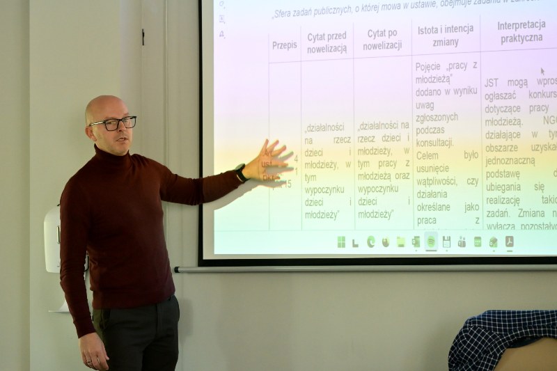 Paweł Werbowy przy prezentacji